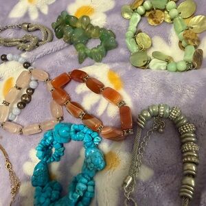 Multi lot Beaded bracelets  One price!
Elegant Multi-Color Beaded Bracelets